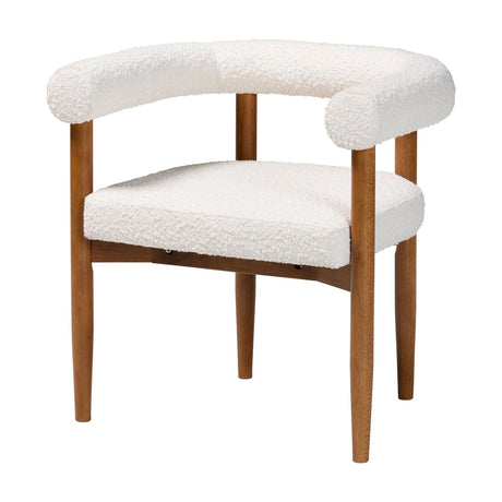   Modern European furniture - Cream Boucle Dining Chair - www.oroa.com | Oroa.com