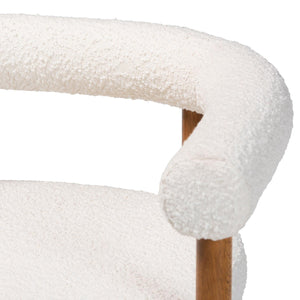   Modern European furniture - Cream Boucle Dining Chair - www.oroa.com | Oroa.com