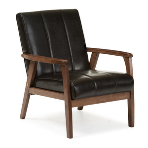   Modern European furniture - Panel Stitched Leather Inspired Lounge Chair - www.oroa.com | Oroa.com