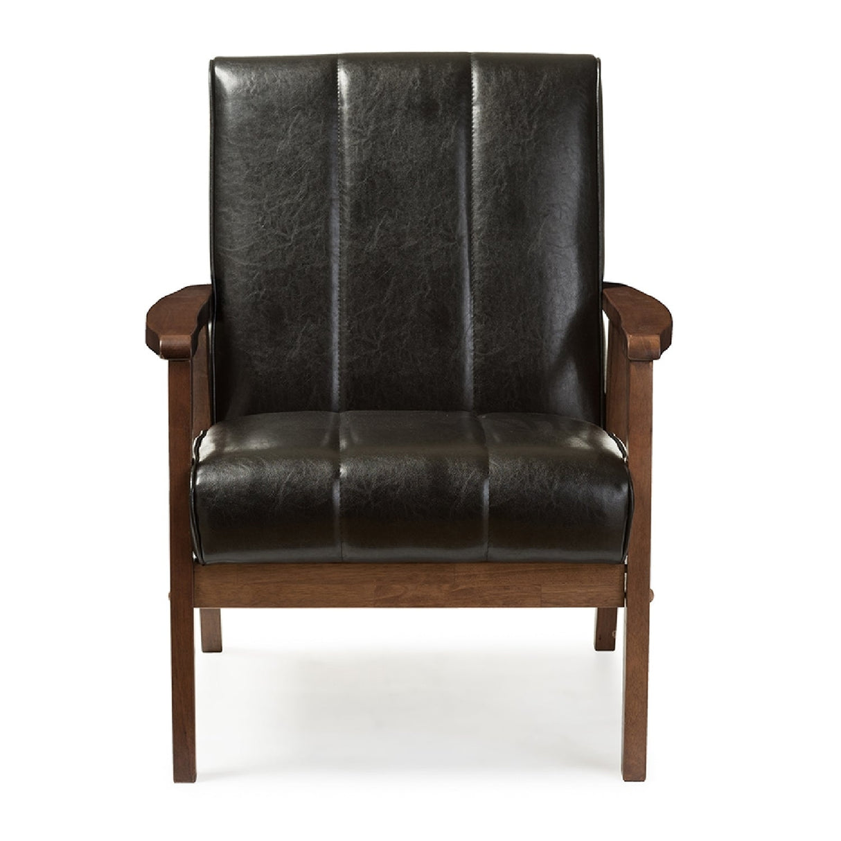   Modern European furniture - Panel Stitched Leather Inspired Lounge Chair - www.oroa.com | Oroa.com