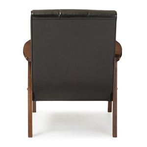   Modern European furniture - Panel Stitched Leather Inspired Lounge Chair - www.oroa.com | Oroa.com