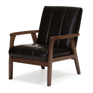   Modern European furniture - Panel Stitched Leather Inspired Lounge Chair - www.oroa.com | Oroa.com