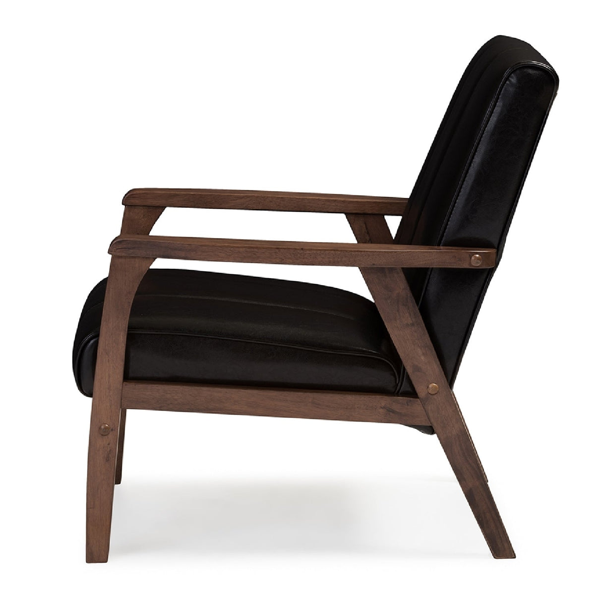   Modern European furniture - Panel Stitched Leather Inspired Lounge Chair - www.oroa.com | Oroa.com