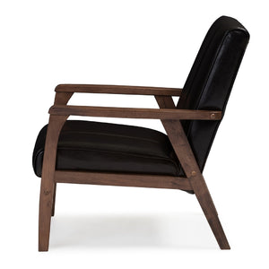   Modern European furniture - Panel Stitched Leather Inspired Lounge Chair - www.oroa.com | Oroa.com