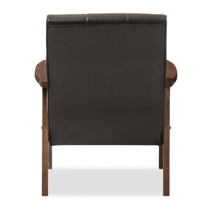   Modern European furniture - Panel Stitched Leather Inspired Lounge Chair - www.oroa.com | Oroa.com