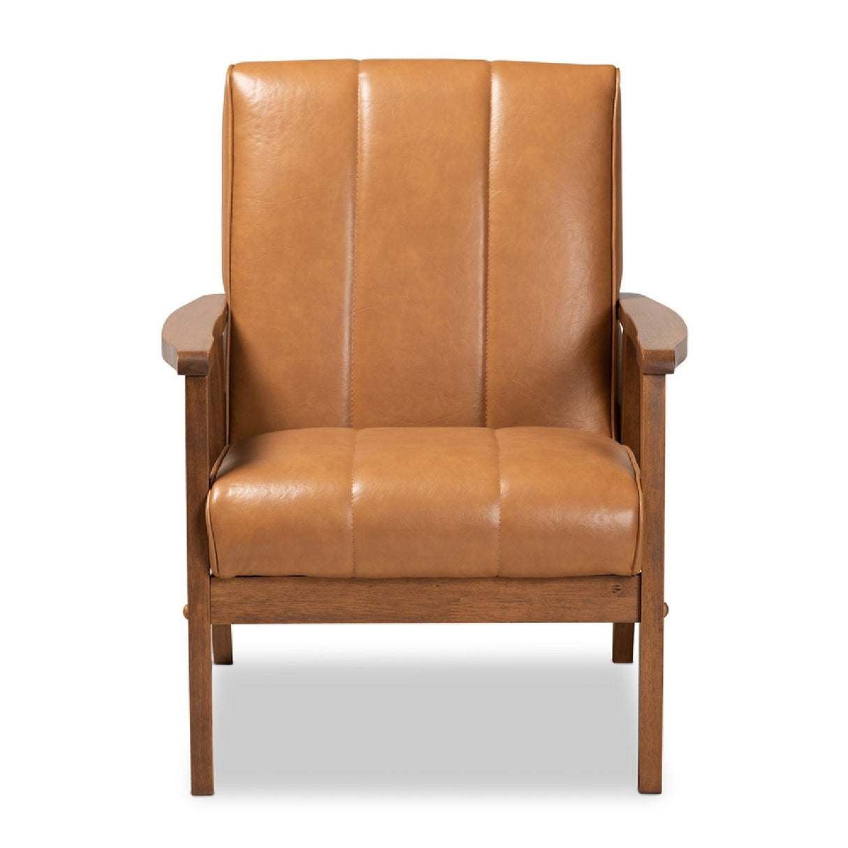   Modern European furniture - Tan Leather Effect Lounge Chair - www.oroa.com | Oroa.com