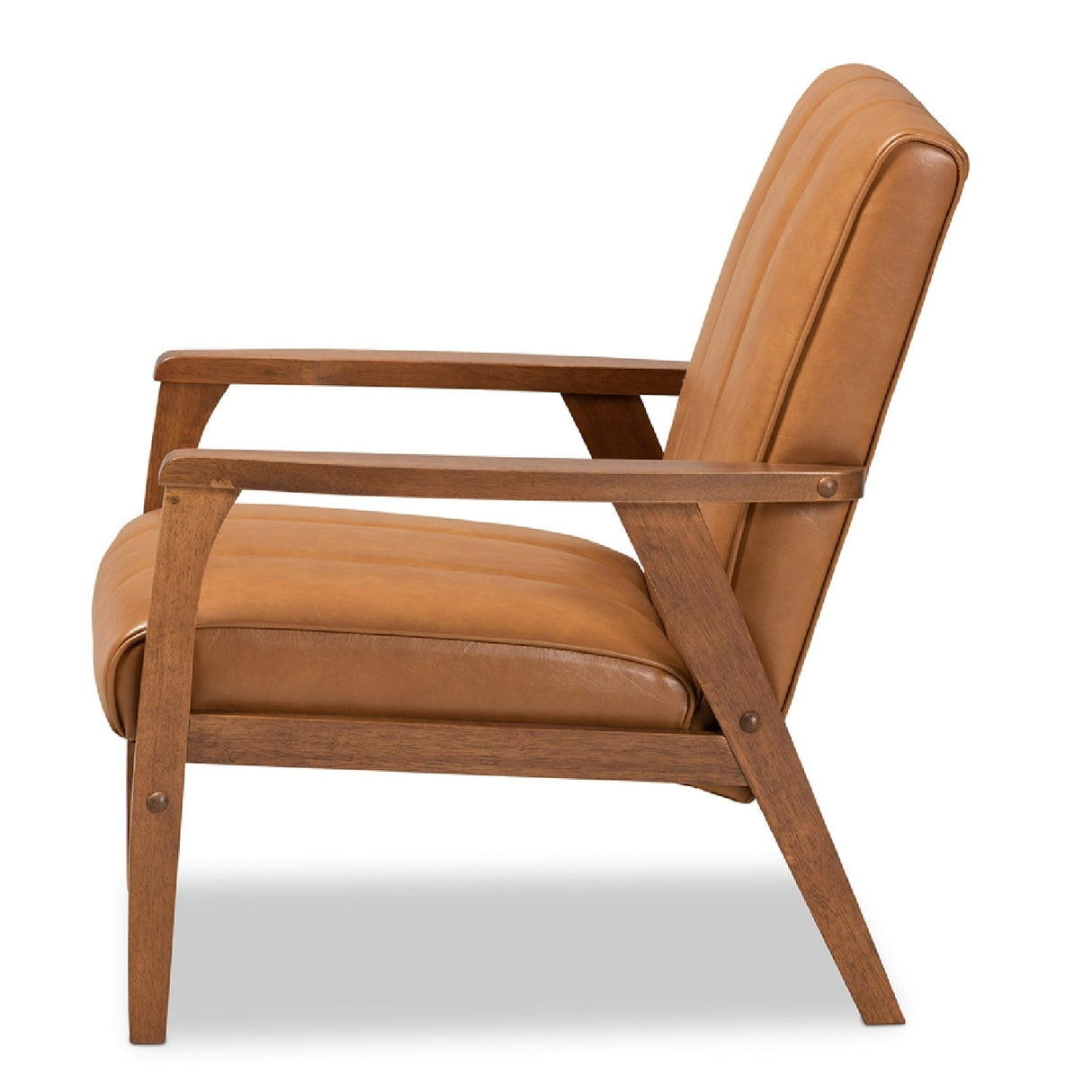   Modern European furniture - Tan Leather Effect Lounge Chair - www.oroa.com | Oroa.com