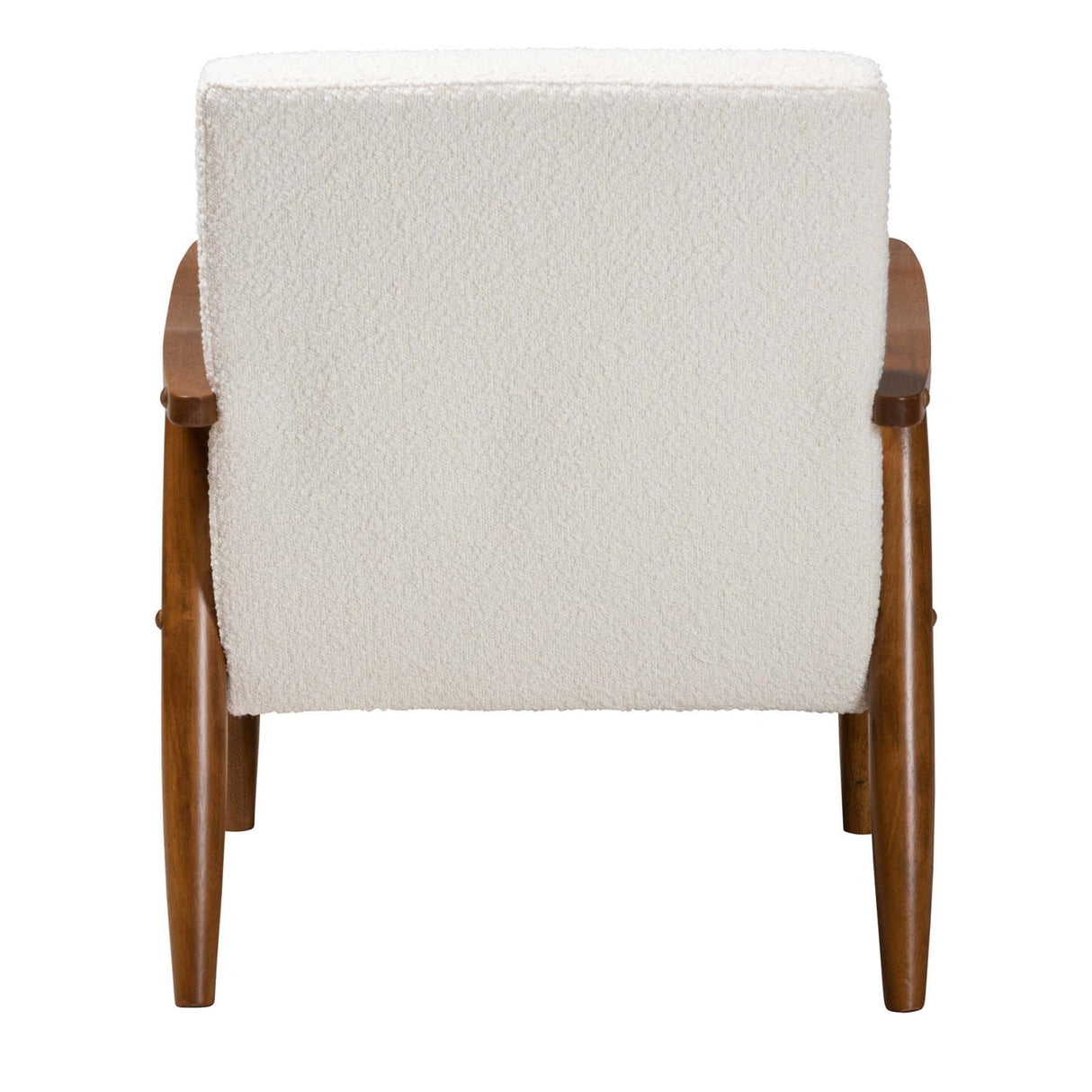  Modern European furniture - Channeled Cream Boucle Lounge Chair - www.oroa.com | Oroa.com