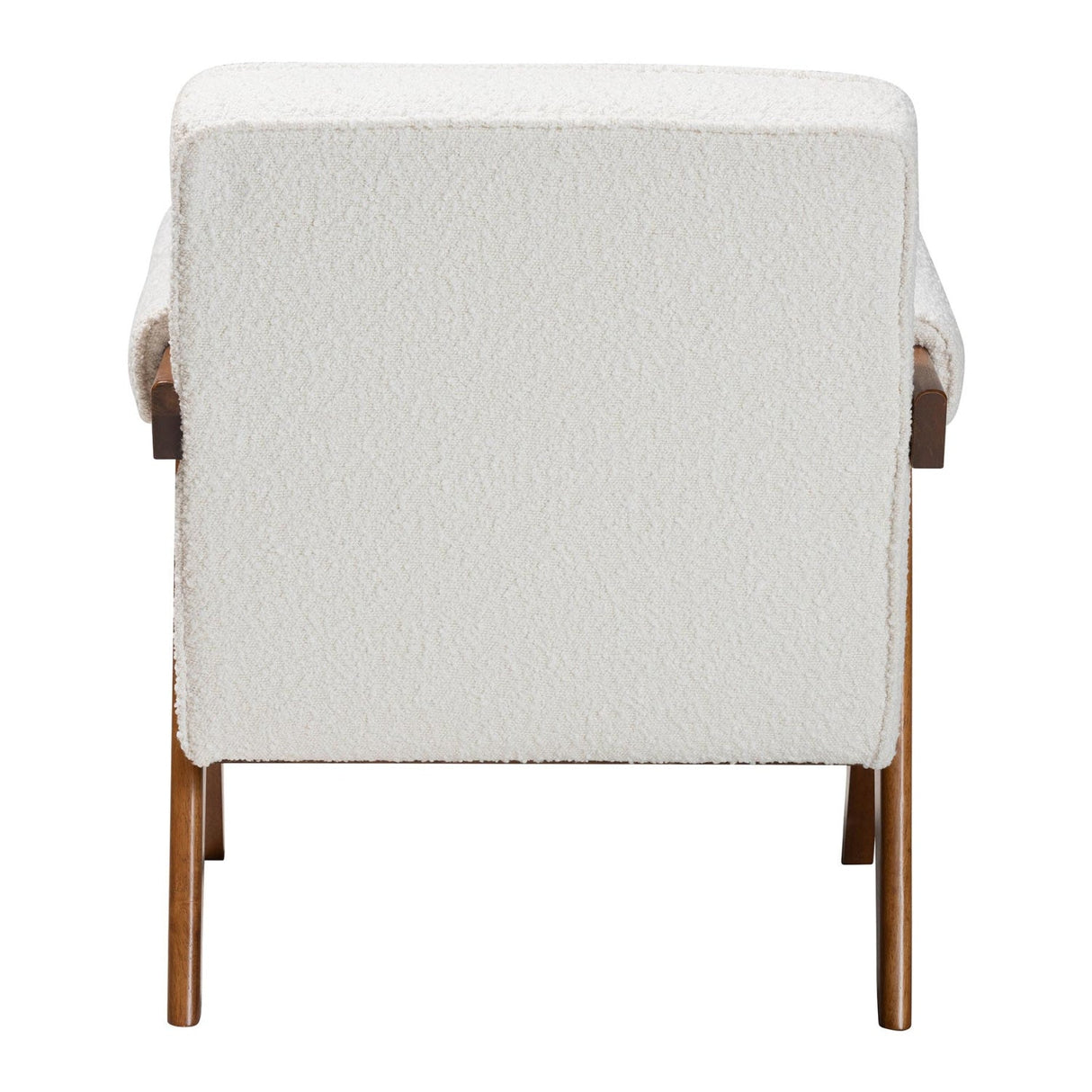  Modern European furniture - Cream Boucle Japandi Accent Armchair - www.oroa.com | Oroa.com