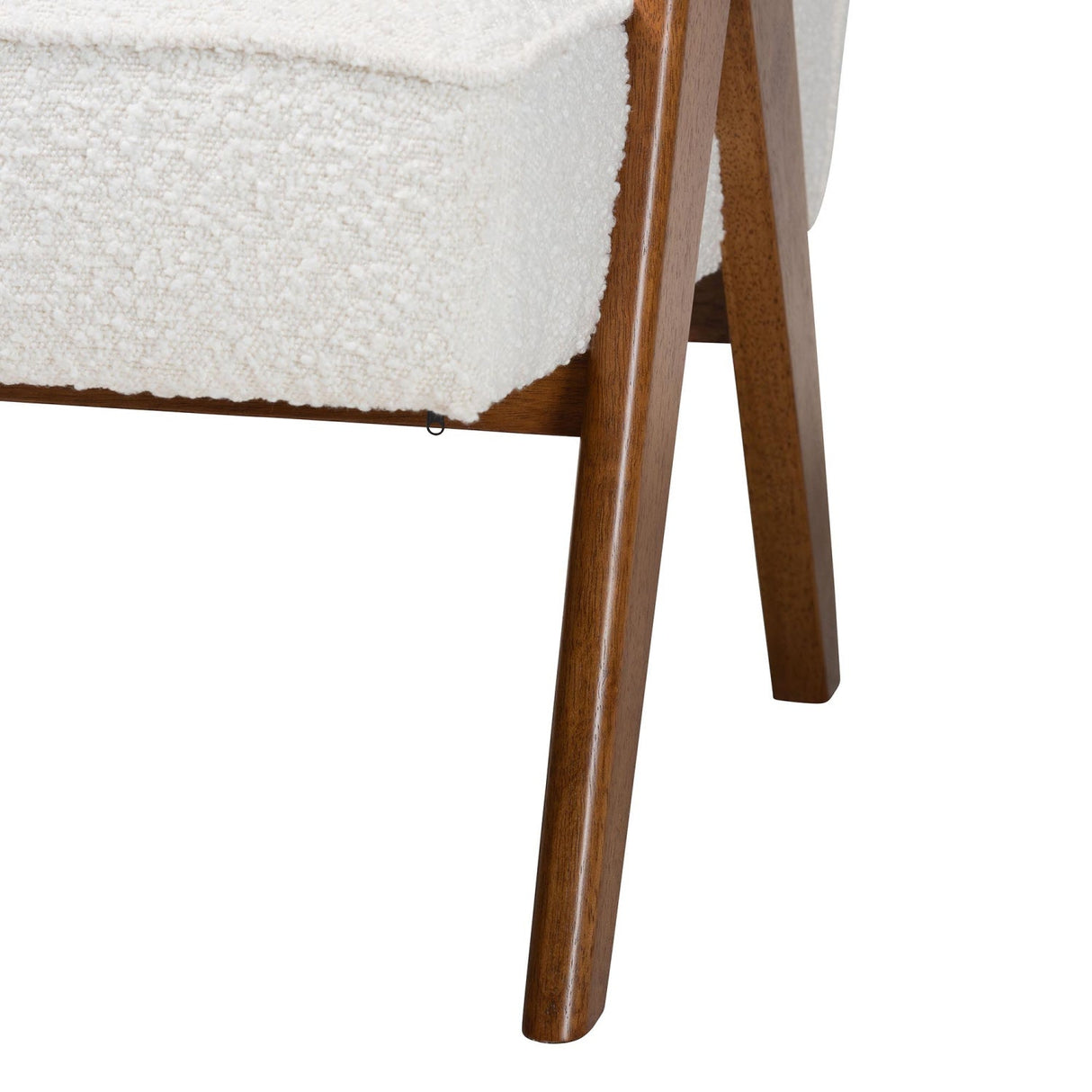   Modern European furniture - Cream Boucle Japandi Accent Armchair - www.oroa.com | Oroa.com