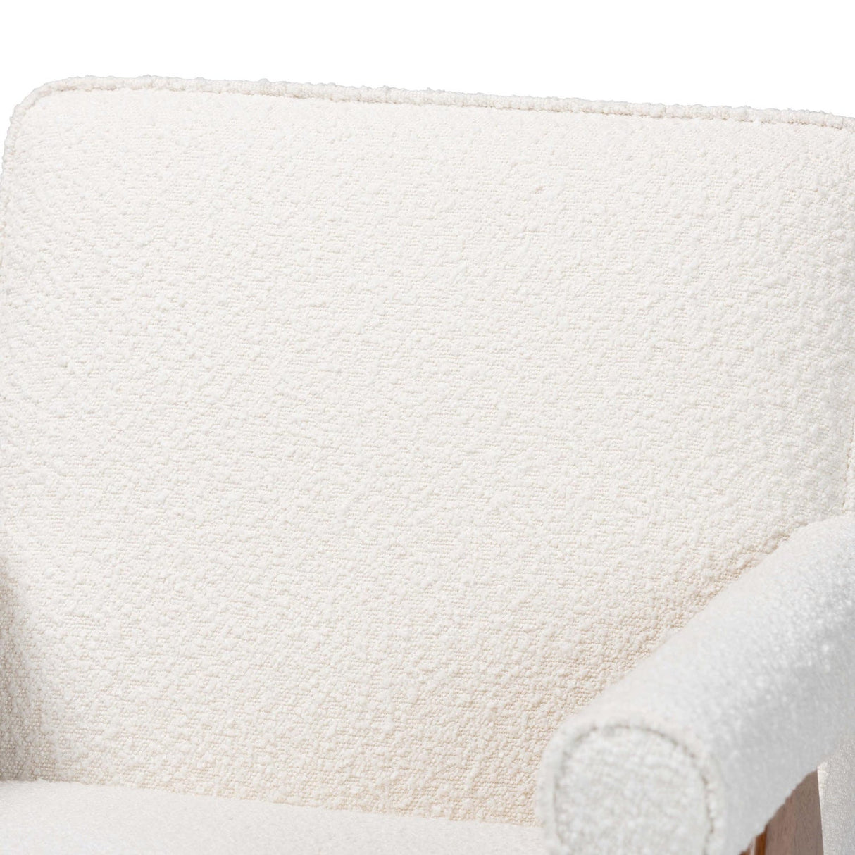   Modern European furniture - Cream Boucle Japandi Accent Armchair - www.oroa.com | Oroa.com