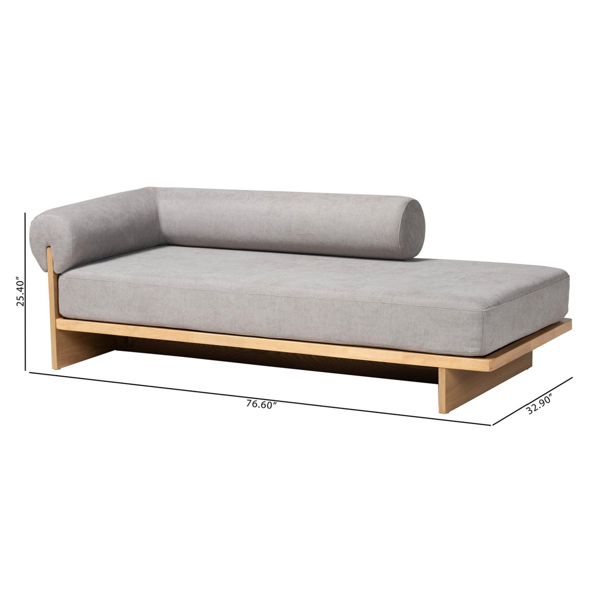   Modern European furniture - Gray Left-Arm Chaise Lounge - www.oroa.com | Oroa.com