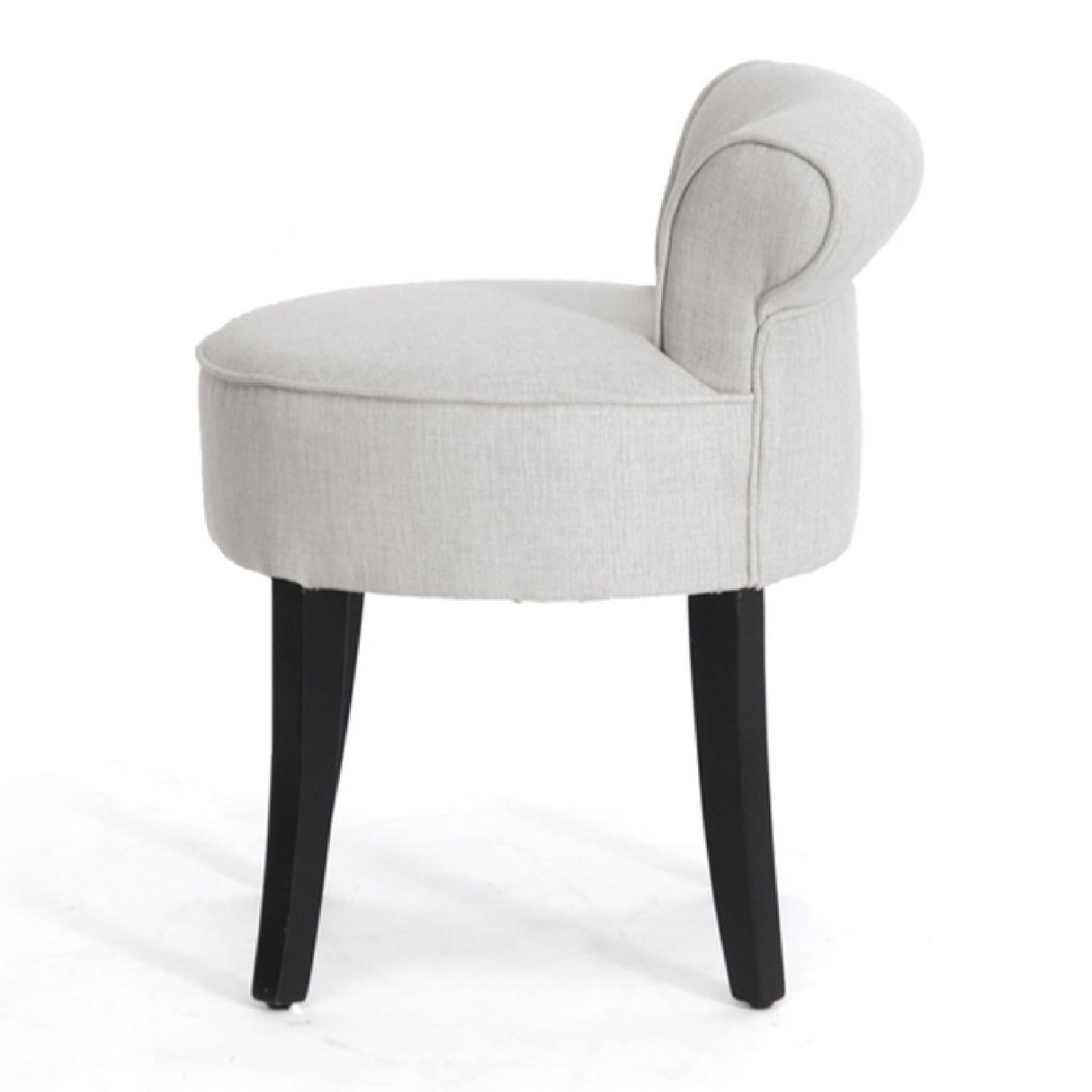   Modern European furniture - Beige Linen Lounge Stool  - www.oroa.com | Oroa.com