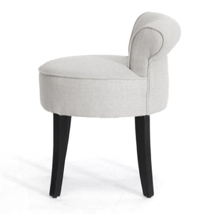  Modern European furniture - Beige Linen Lounge Stool  - www.oroa.com | Oroa.com