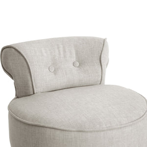   Modern European furniture - Beige Linen Lounge Stool  - www.oroa.com | Oroa.com