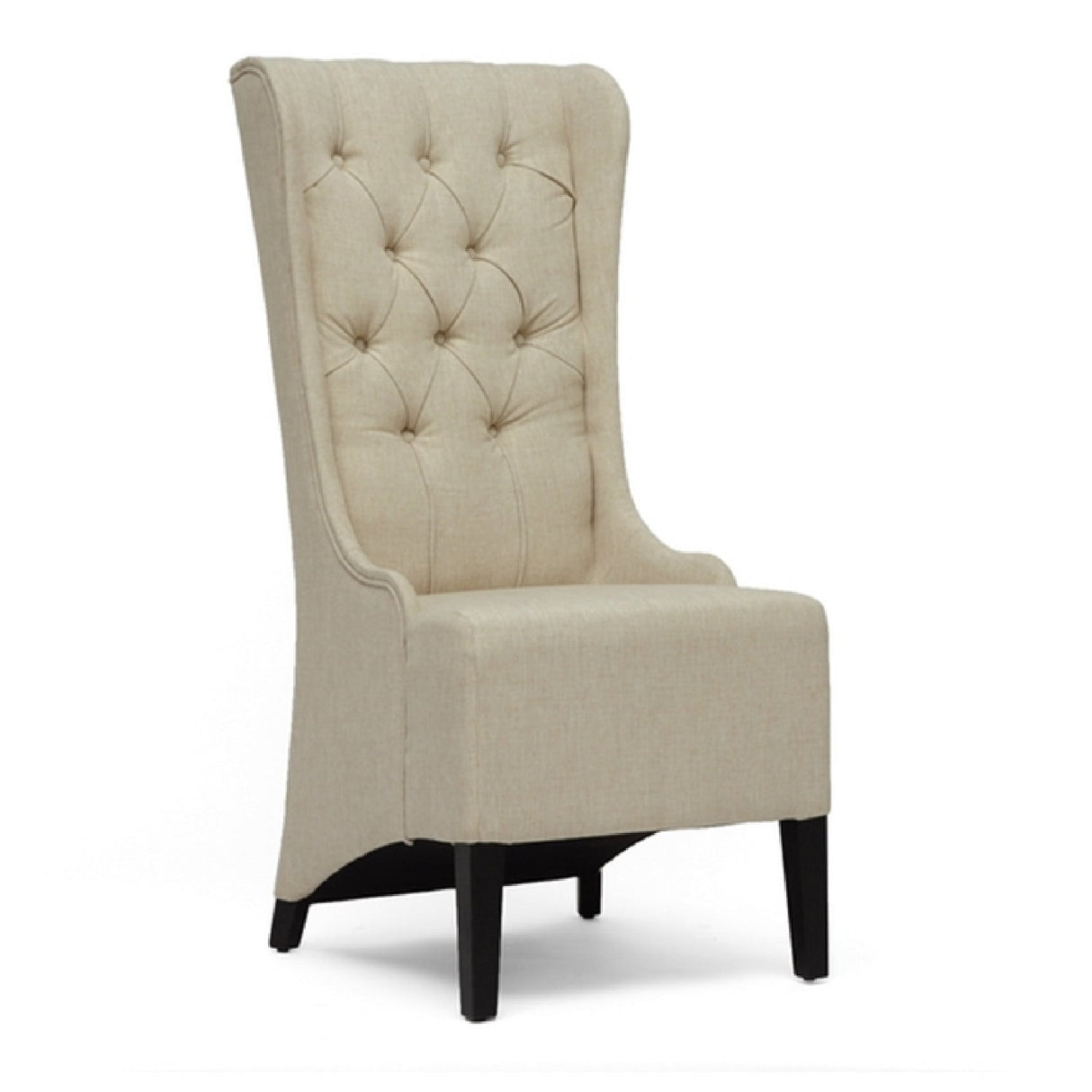   Modern European furniture - Beige Linen High Back Accent Chair - www.oroa.com | Oroa.com