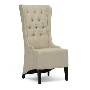   Modern European furniture - Beige Linen High Back Accent Chair - www.oroa.com | Oroa.com