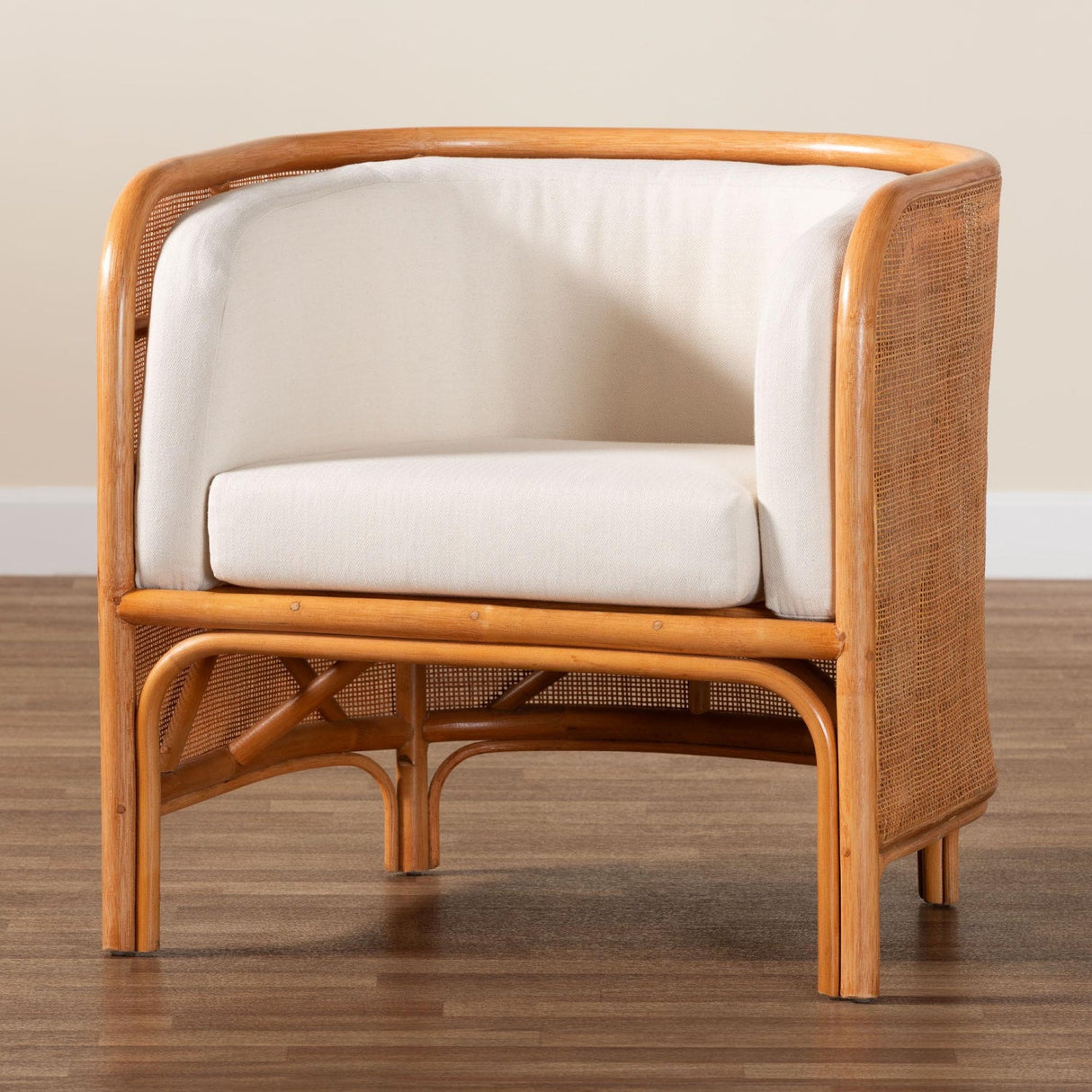   Modern European furniture - Curved Woven Rattan Accent Chair - www.oroa.com | Oroa.com