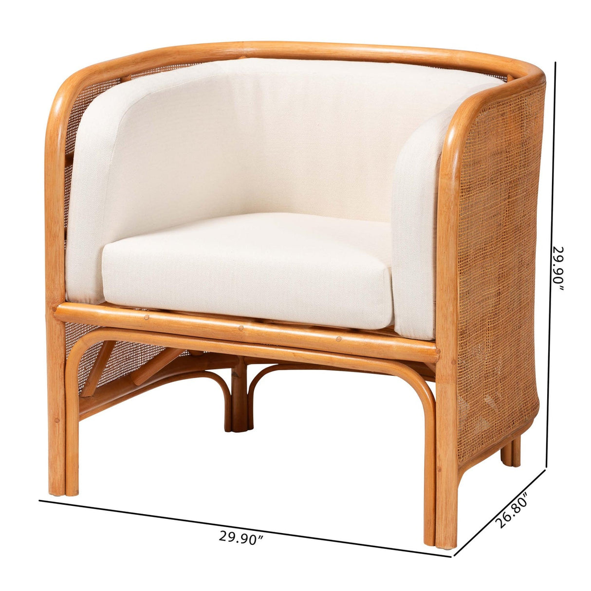   Modern European furniture - Curved Woven Rattan Accent Chair - www.oroa.com | Oroa.com