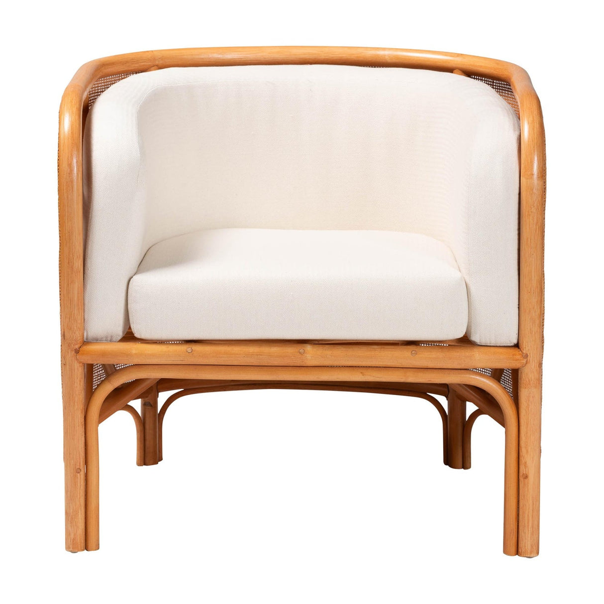   Modern European furniture - Curved Woven Rattan Accent Chair - www.oroa.com | Oroa.com