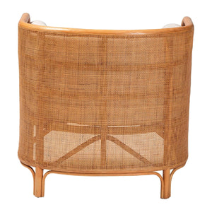   Modern European furniture - Curved Woven Rattan Accent Chair - www.oroa.com | Oroa.com