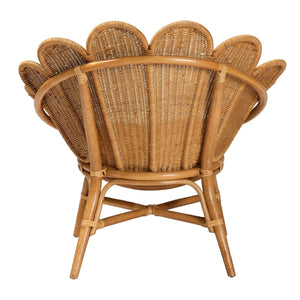   Modern European furniture - Scalloped Rattan Boho Accent Chair - www.oroa.com | Oroa.com