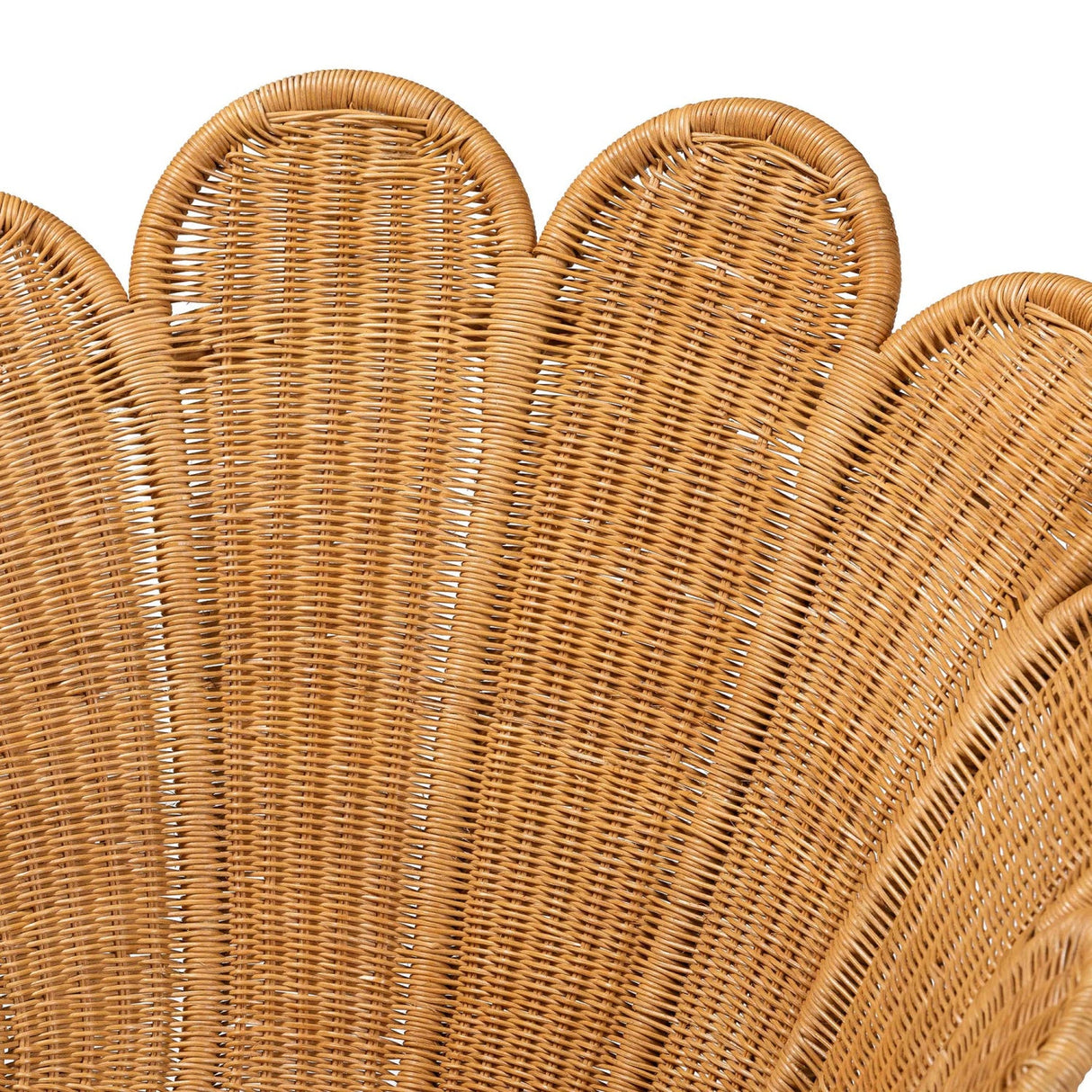   Modern European furniture - Scalloped Rattan Boho Accent Chair - www.oroa.com | Oroa.com