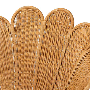   Modern European furniture - Scalloped Rattan Boho Accent Chair - www.oroa.com | Oroa.com