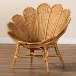   Modern European furniture - Scalloped Rattan Boho Accent Chair - www.oroa.com | Oroa.com