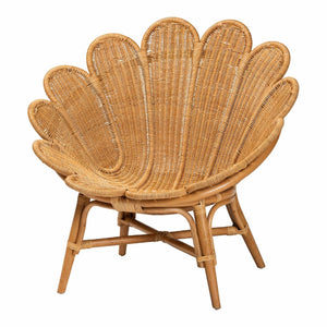   Modern European furniture - Scalloped Rattan Boho Accent Chair - www.oroa.com | Oroa.com