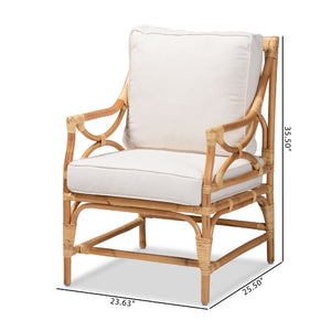   Modern European furniture - White Padded Rattan Accent Chair - www.oroa.com | Oroa.com