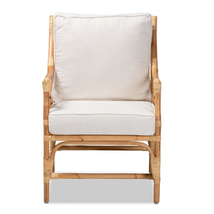   Modern European furniture - White Padded Rattan Accent Chair - www.oroa.com | Oroa.com