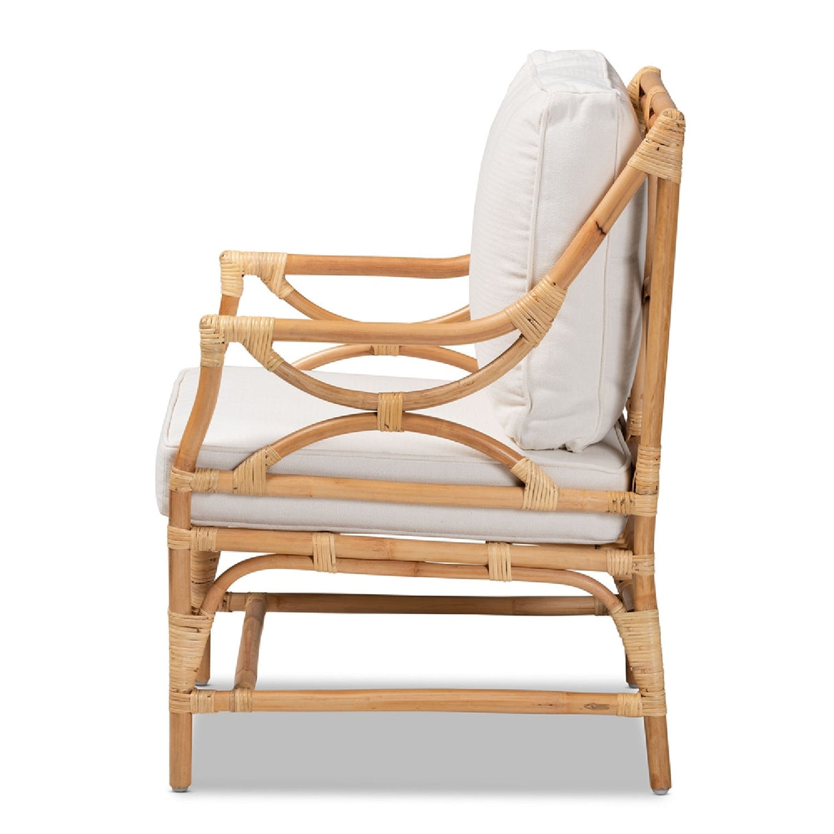   Modern European furniture - White Padded Rattan Accent Chair - www.oroa.com | Oroa.com