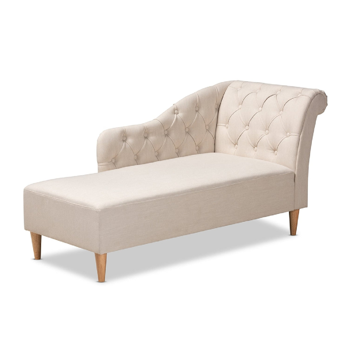   Modern European furniture - Scroll Back Tufted Chaise Lounge - www.oroa.com | Oroa.com