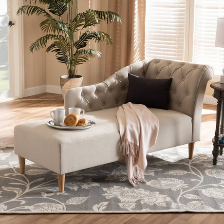   Modern European furniture - Scroll Back Tufted Chaise Lounge - www.oroa.com | Oroa.com