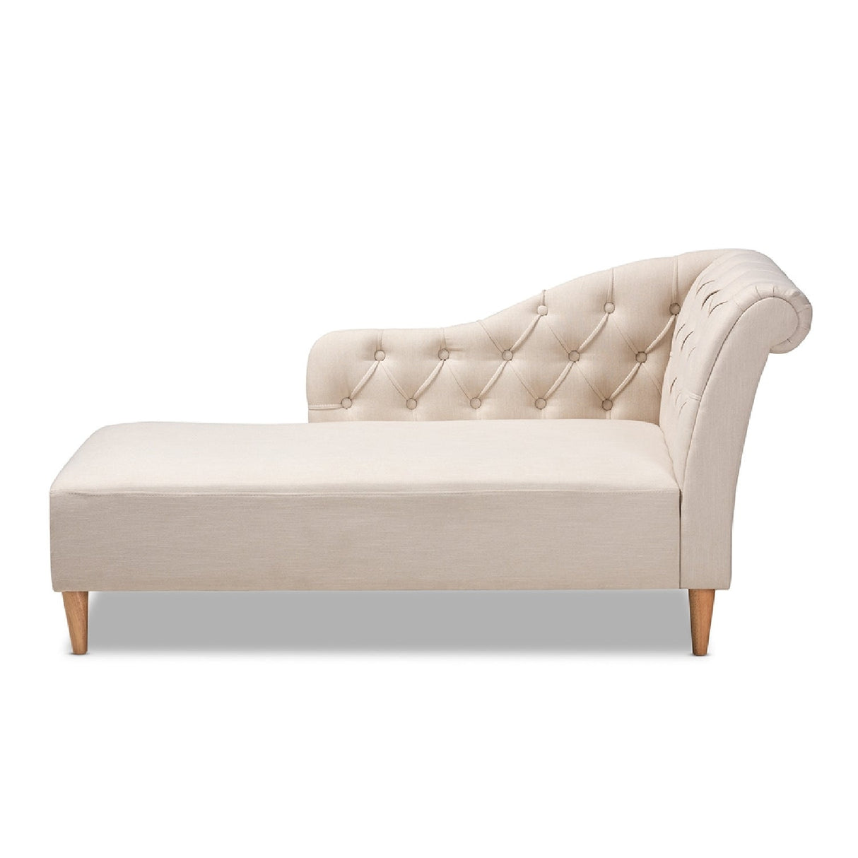   Modern European furniture - Scroll Back Tufted Chaise Lounge - www.oroa.com | Oroa.com