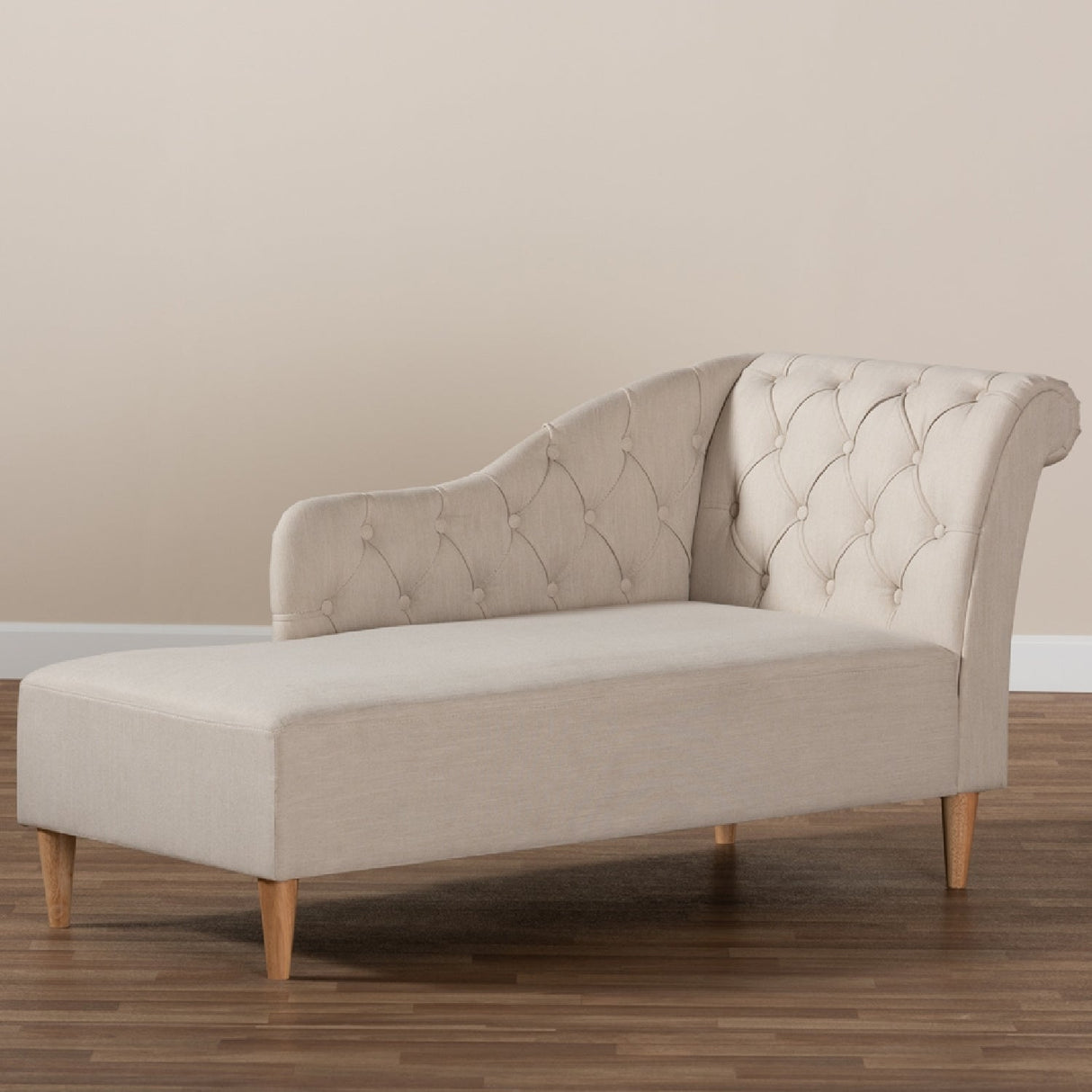   Modern European furniture - Scroll Back Tufted Chaise Lounge - www.oroa.com | Oroa.com