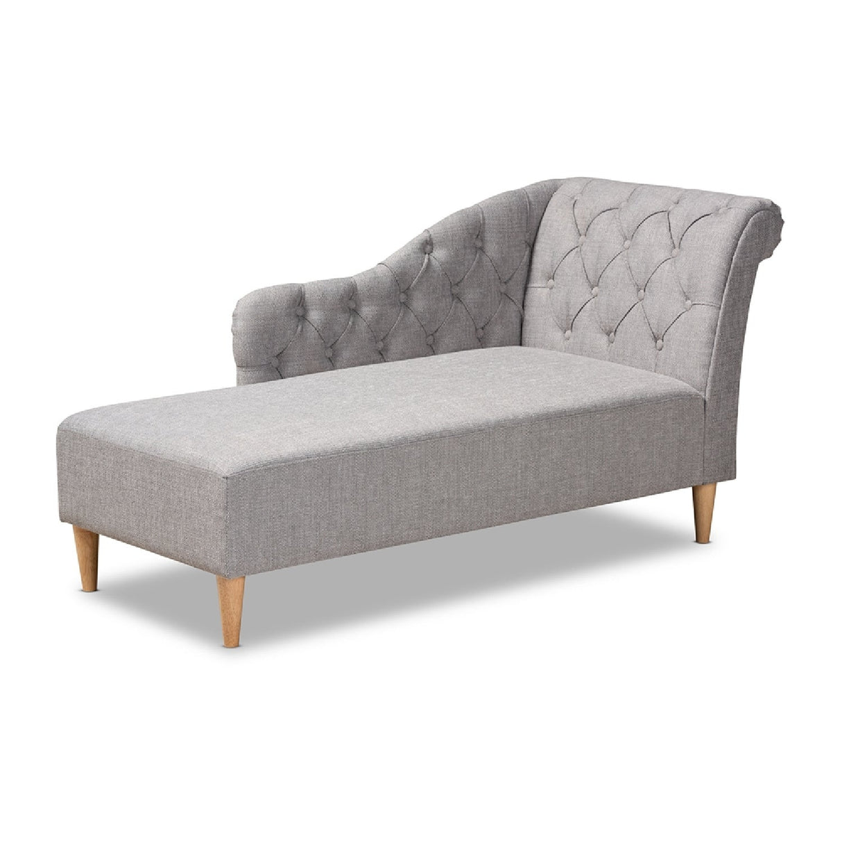   Modern European furniture - Scroll Back Tufted Chaise Lounge - www.oroa.com | Oroa.com