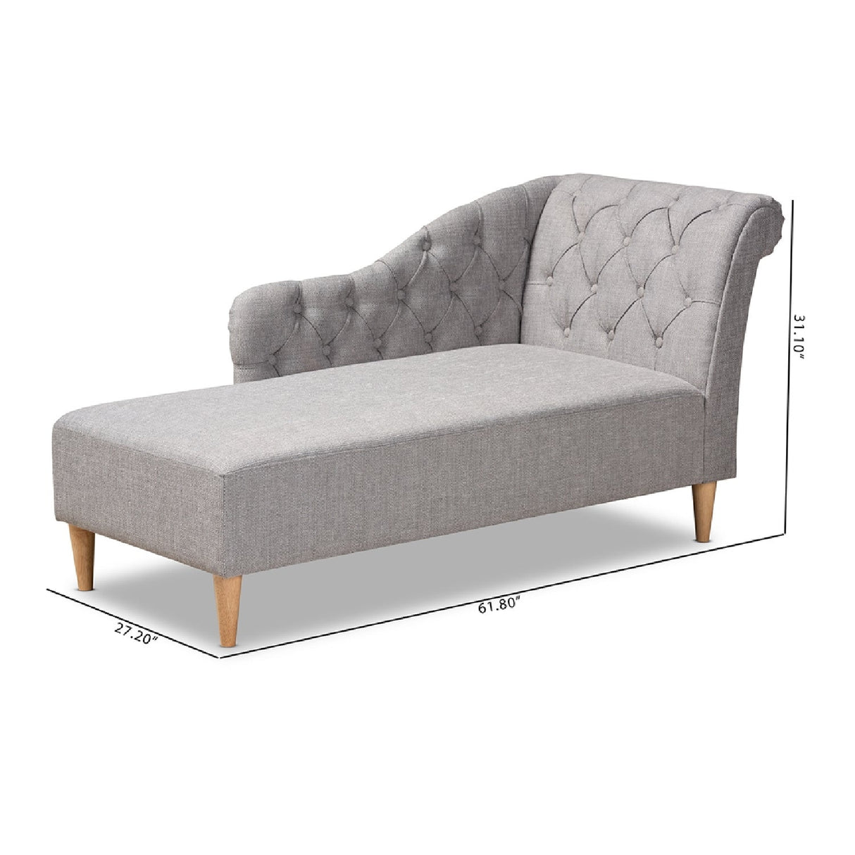   Modern European furniture - Scroll Back Tufted Chaise Lounge - www.oroa.com | Oroa.com