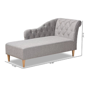   Modern European furniture - Scroll Back Tufted Chaise Lounge - www.oroa.com | Oroa.com