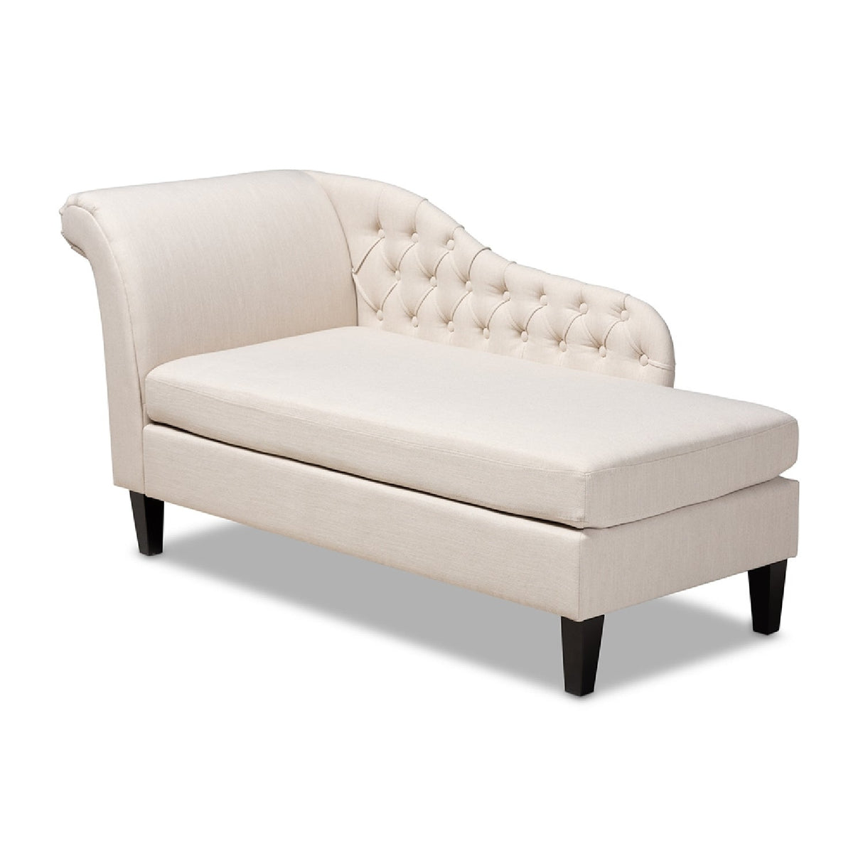   Modern European furniture - Tufted Fabric Chaise Lounge - www.oroa.com | Oroa.com