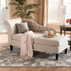   Modern European furniture - Tufted Fabric Chaise Lounge - www.oroa.com | Oroa.com