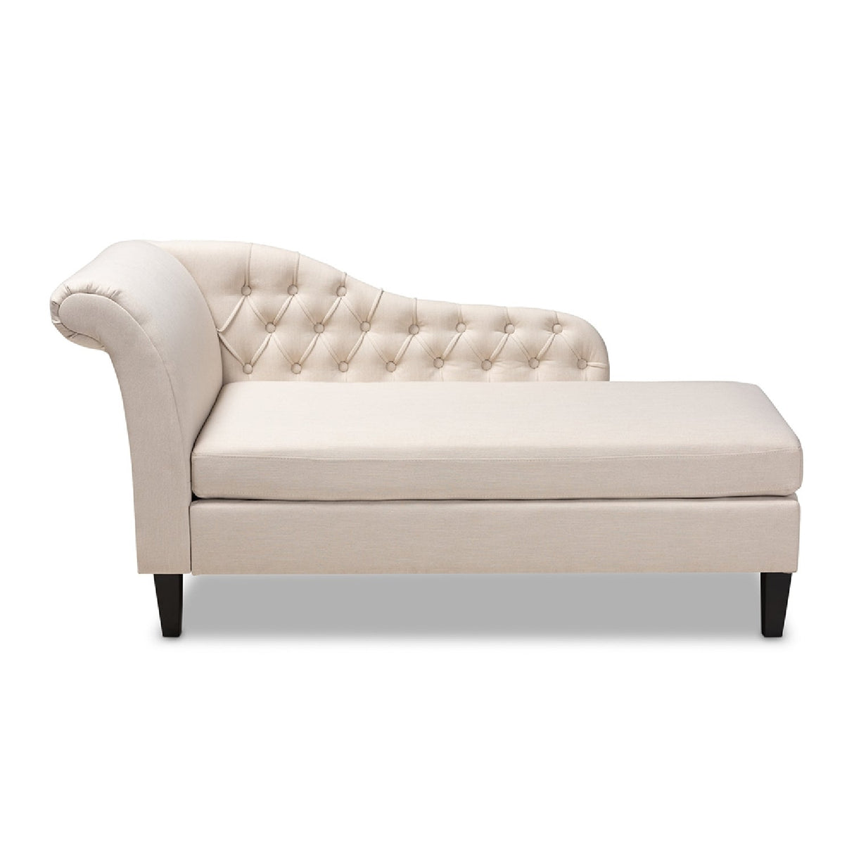   Modern European furniture - Tufted Fabric Chaise Lounge - www.oroa.com | Oroa.com
