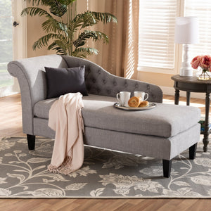   Modern European furniture - Tufted Fabric Chaise Lounge - www.oroa.com | Oroa.com