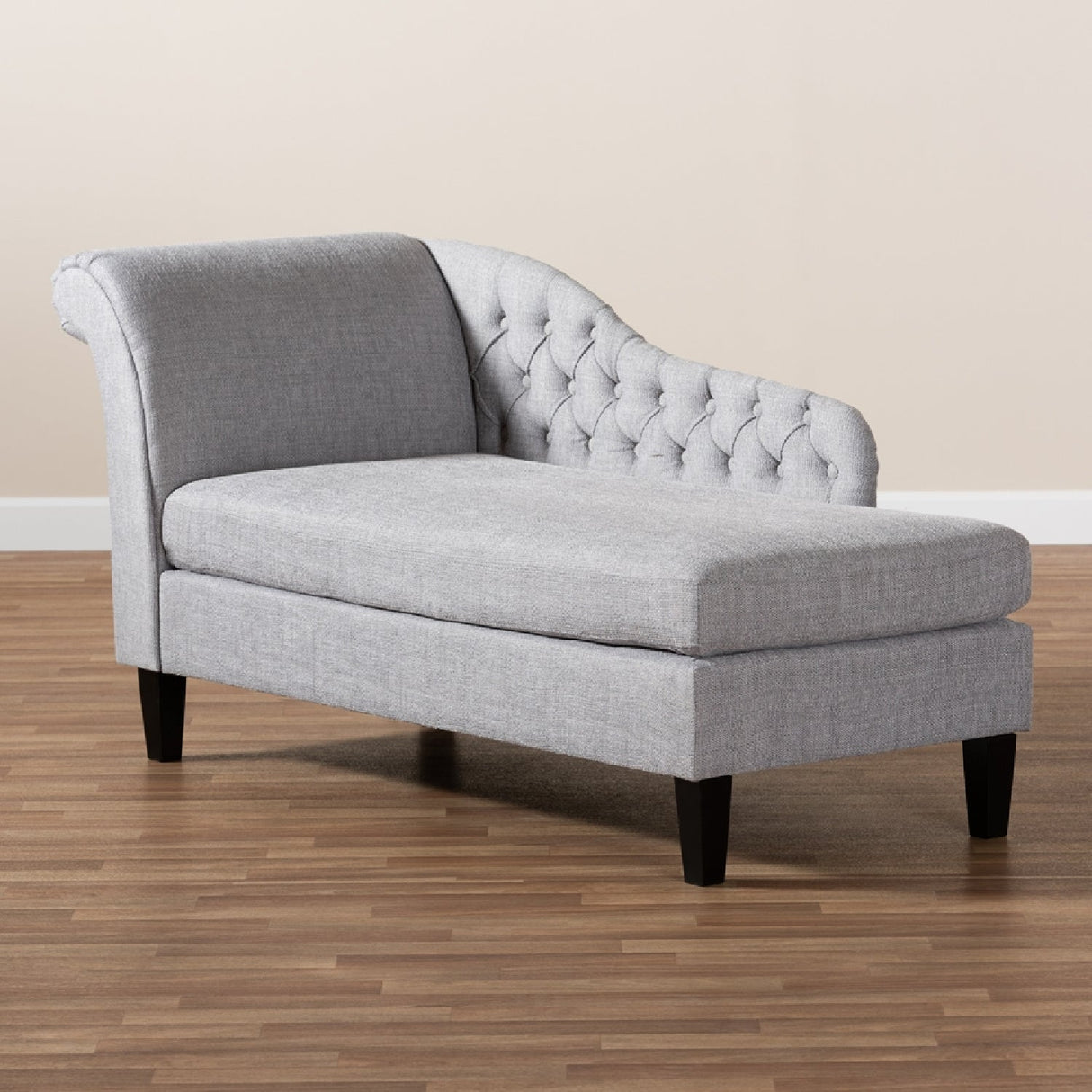   Modern European furniture - Tufted Fabric Chaise Lounge - www.oroa.com | Oroa.com