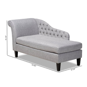   Modern European furniture - Tufted Fabric Chaise Lounge - www.oroa.com | Oroa.com