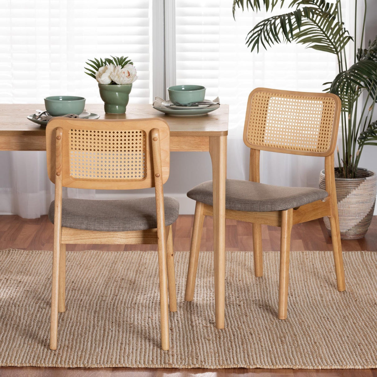   Modern European furniture - Woven Rattan Back Dining Chairs 2 - www.oroa.com | Oroa.com