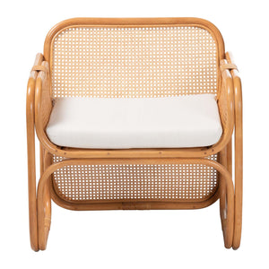   Modern European furniture - Rattan Cane Cushioned Lounge Chair - www.oroa.com | Oroa.com
