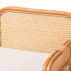   Modern European furniture - Rattan Cane Cushioned Lounge Chair - www.oroa.com | Oroa.com