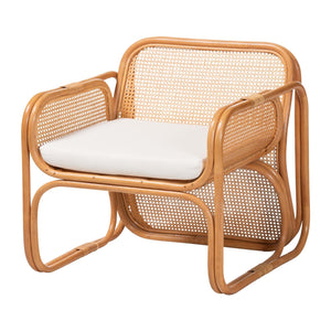  Modern European furniture - Rattan Cane Cushioned Lounge Chair - www.oroa.com | Oroa.com